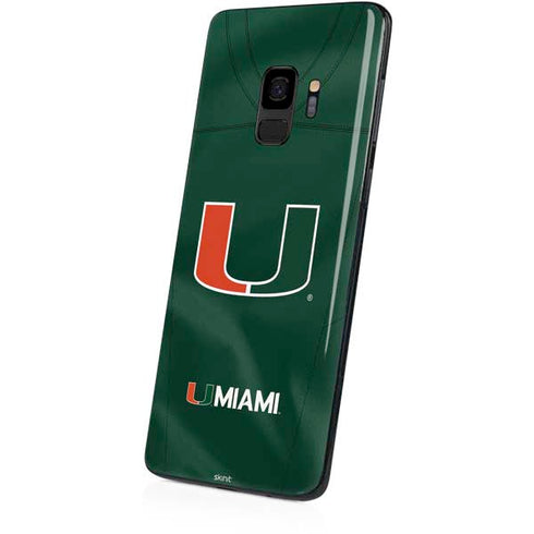 University of Miami Green Jersey Galaxy S9 Skin